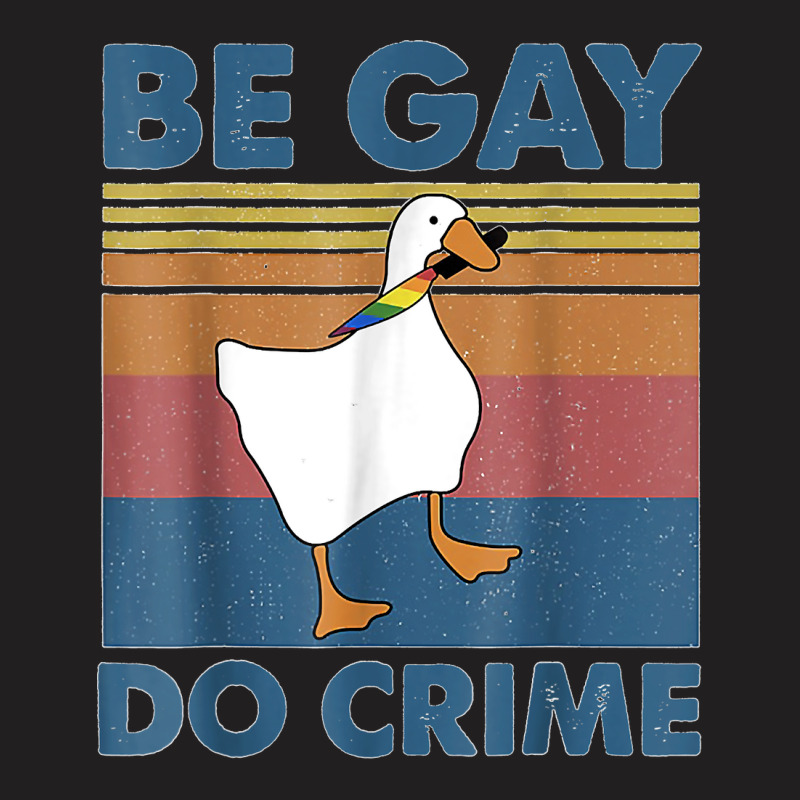 Ibe Gay Do Crime Goose Lgbtqia Pride Funny Duck Lgbt T Shirt By