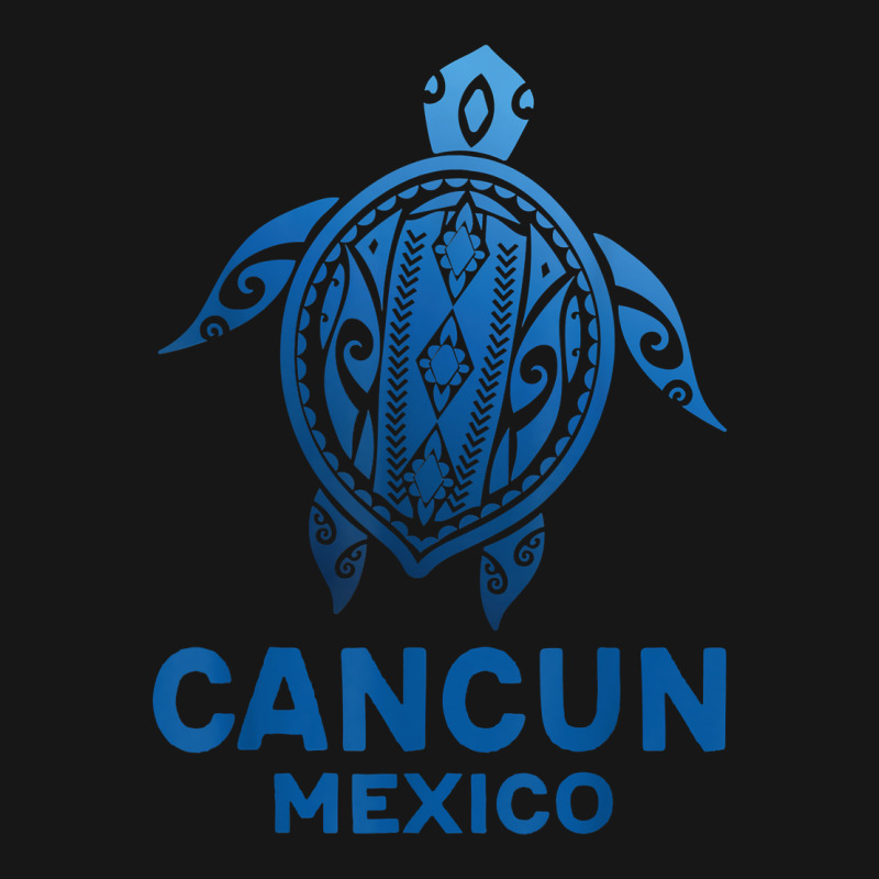 Cancun Mexico Tribal Tattoo Blue Sea Turtle Souvenirs Medium Length