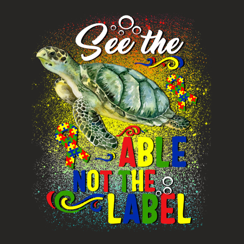 Custom Autism Autistic See Able Not Label Autism Awareness Gift Turtle