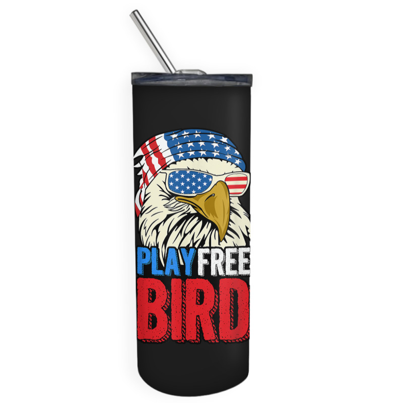 Th Of July American Flag Bald Eagle Mullet Play Free Bird Skinny