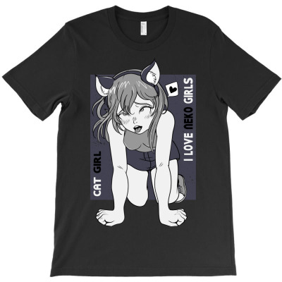 Custom Ahegao Long Sleeve Lewd Anime Face And Neko T Shirt By Garrickfuller Artistshot