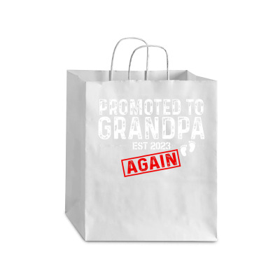 Mens Promoted To Grandpa Again Est Pregnancy Debie Paper Bag