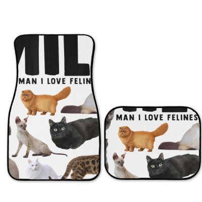 Milf Man I Love Felines Funny Cats Full Set Car Mats By Creativelylily