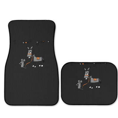 Funny Mouse Walking A Donkey I Don T Give Rats Ass Full Set Car Mats By