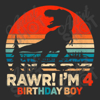 Kids Rawr I'm 4 T Rex 4 Year Old 4th Birthday Boy Dinosaur Party Music Exclusive T-shirt | Artistshot