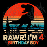 Kids Rawr I'm 4 T Rex 4 Year Old 4th Birthday Boy Dinosaur Party Music Unisex Jogger | Artistshot