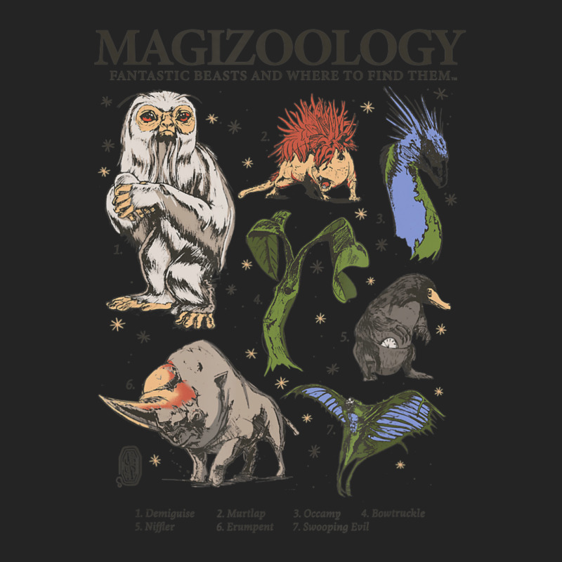 Fantastic Beasts Magizoology Group Grid Poster 3/4 Sleeve Shirt | Artistshot