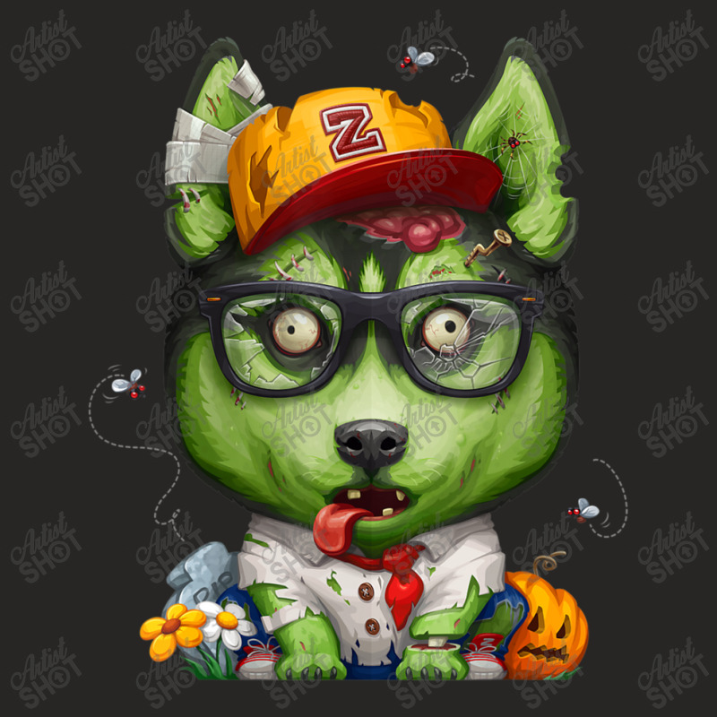 Siberian Husky Zombie Halloween Ladies Fitted T-Shirt by BuenoBloom | Artistshot