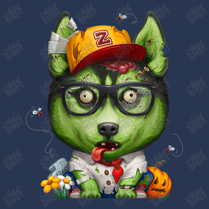 Siberian Husky Zombie Halloween Ladies Denim Jacket by BuenoBloom | Artistshot