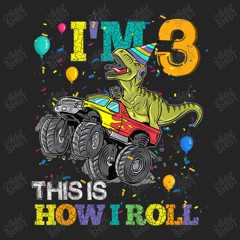 Kids T Rex Dinosaur Monster Truck 3rd Birthday Boys And Girls Games Ch 3/4 Sleeve Shirt | Artistshot