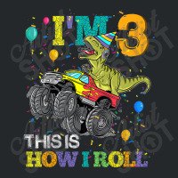 Kids T Rex Dinosaur Monster Truck 3rd Birthday Boys And Girls Games Ch Crewneck Sweatshirt | Artistshot