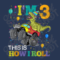 Kids T Rex Dinosaur Monster Truck 3rd Birthday Boys And Girls Games Ch Men Denim Jacket | Artistshot