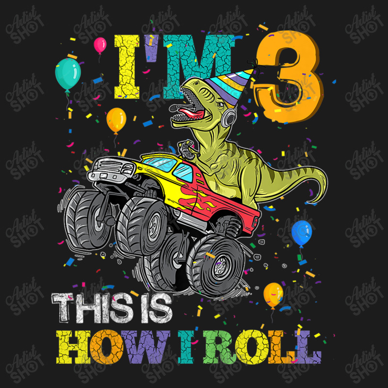 Kids T Rex Dinosaur Monster Truck 3rd Birthday Boys And Girls Games Ch Hoodie & Jogger Set | Artistshot