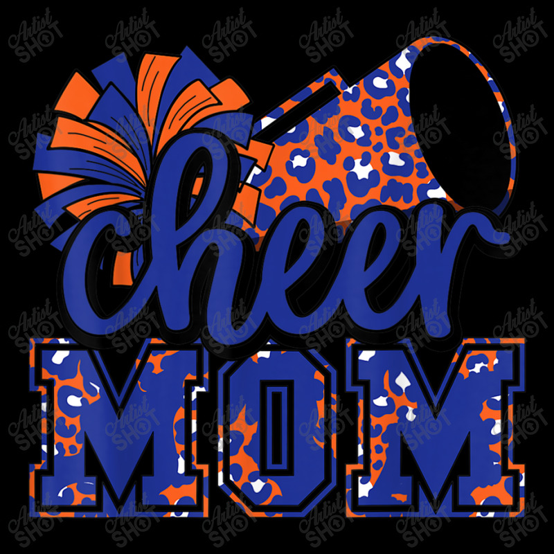 Cheer Mom Blue Orange Leopard Cheer Poms & Megaphone Mens Womens Adjustable Cap by HailieDesign | Artistshot