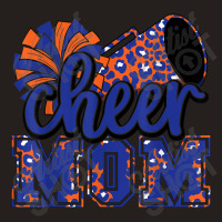 Cheer Mom Blue Orange Leopard Cheer Poms & Megaphone Mens Womens Tank Top | Artistshot