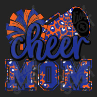 Cheer Mom Blue Orange Leopard Cheer Poms & Megaphone Mens Womens 3/4 Sleeve Shirt | Artistshot