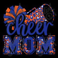 Cheer Mom Blue Orange Leopard Cheer Poms & Megaphone Mens Womens Fleece Short | Artistshot