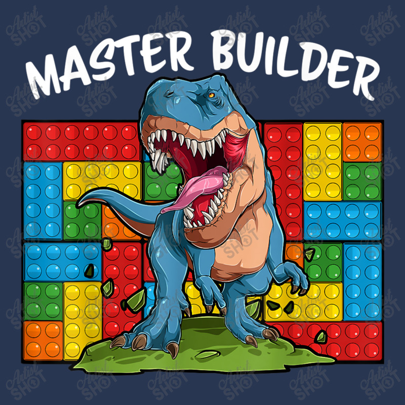 Master Builder Funny Building Blocks T-rex Dinosaur Characters Video G Men Denim Jacket by JazmineDesign | Artistshot