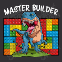 Master Builder Funny Building Blocks T-rex Dinosaur Characters Video G Vintage Hoodie | Artistshot