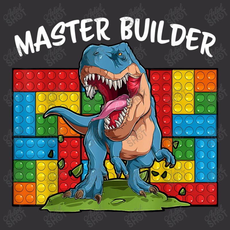 Master Builder Funny Building Blocks T-rex Dinosaur Characters Video G Vintage Hoodie by JazmineDesign | Artistshot