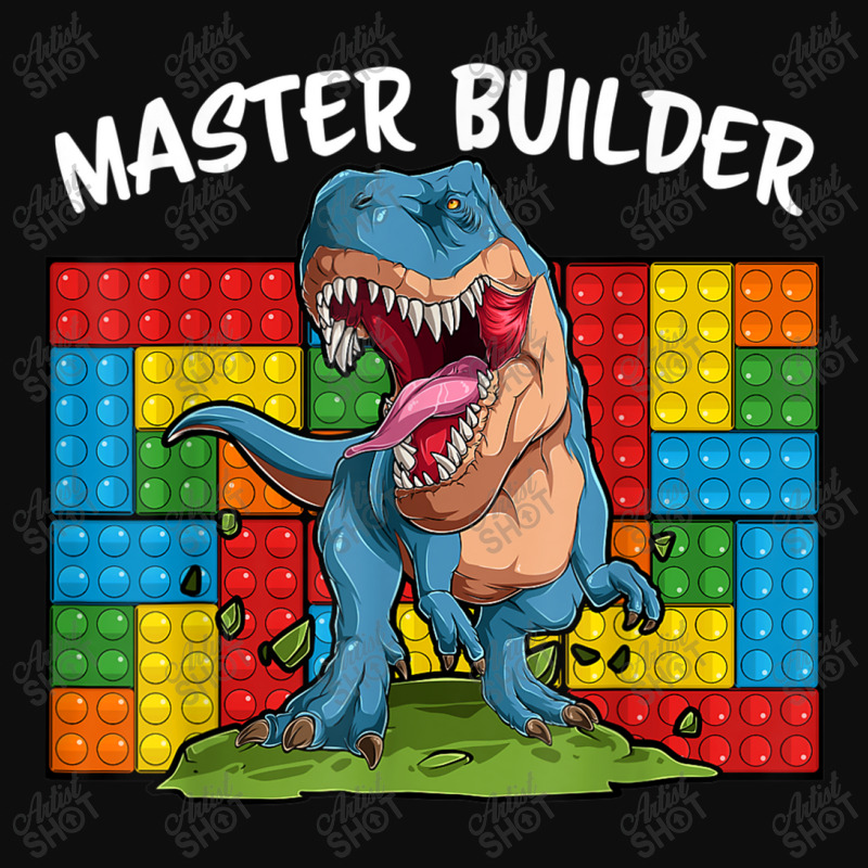 Master Builder Funny Building Blocks T-rex Dinosaur Characters Video G Crop Top by JazmineDesign | Artistshot