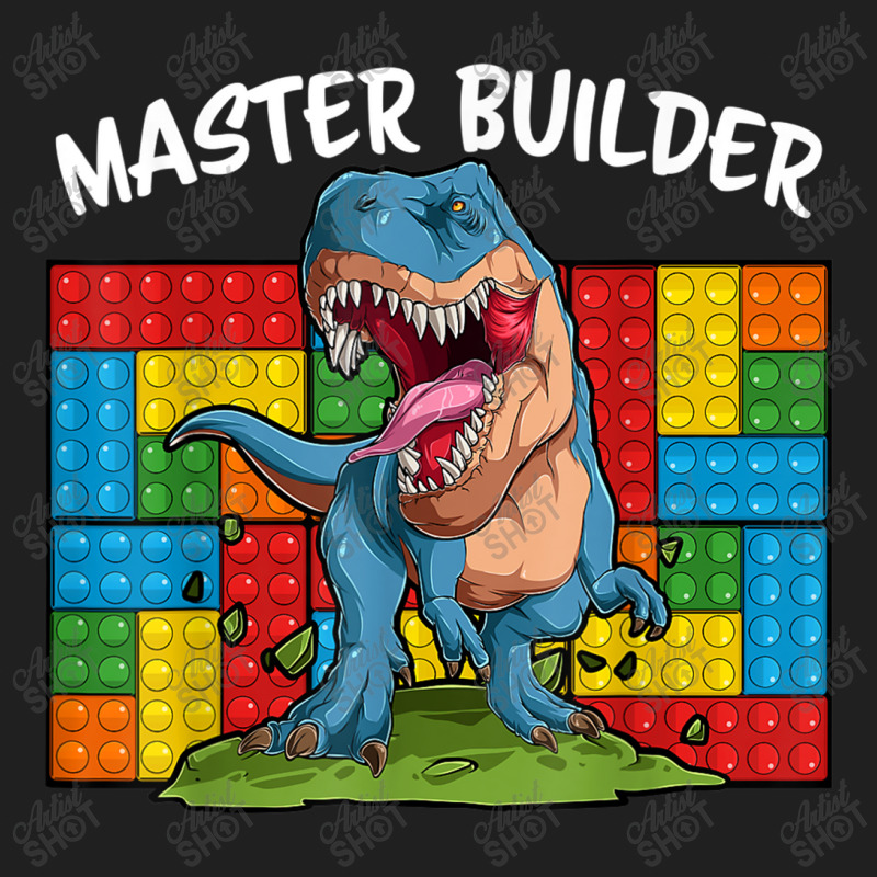 Master Builder Funny Building Blocks T-rex Dinosaur Characters Video G Ladies Polo Shirt by JazmineDesign | Artistshot