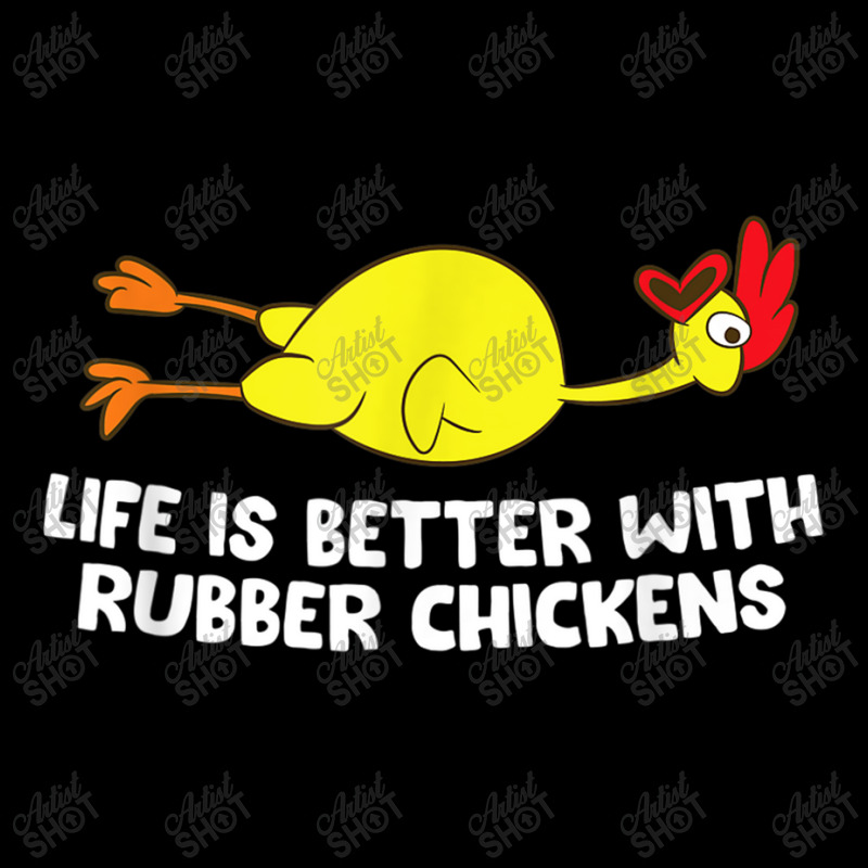 Life Is Better With Rubber Chickens Funny Rubber Chicken Adjustable Cap by AntoineDesign | Artistshot