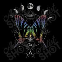 Moon Cycle Rainbow Butterfly Circle V-neck Tee | Artistshot