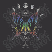 Moon Cycle Rainbow Butterfly Circle Vintage Hoodie And Short Set | Artistshot