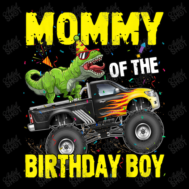 Mommy Of The Birthday Boy Dinosaurs T Rex Monster Truck Characters Car Adjustable Cap | Artistshot