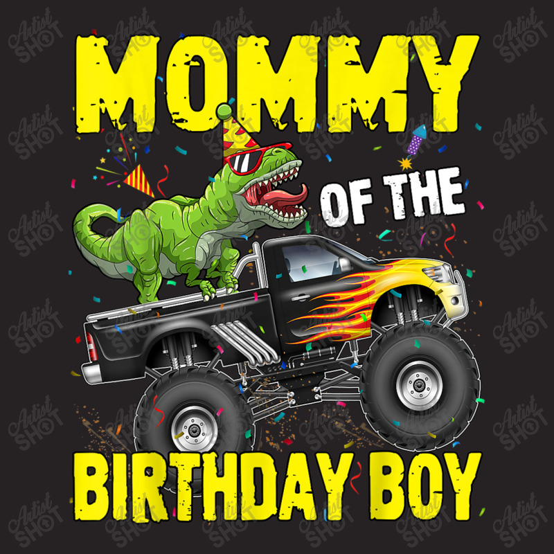 Mommy Of The Birthday Boy Dinosaurs T Rex Monster Truck Characters Car Vintage Cap | Artistshot