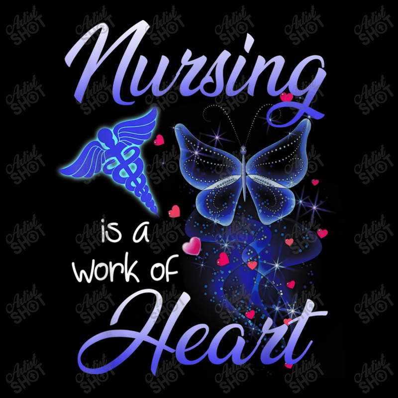 Nursing Is A Work Of Heart Butterfly  T For Nurses Legging by AntoineDesign | Artistshot