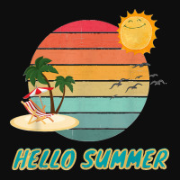 Hello Summer Vacation Palm Tree Sun Birds And Sea Crop Top | Artistshot