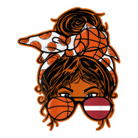 Latvia Brown Skin Basketball Fan Latvian Messy Bun Hair Girl T Shirt Youth Zipper Hoodie | Artistshot