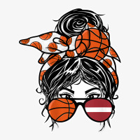 Latvian Messy Bun Hair Girl Latvia Basketball Fans Jersey T Shirt Ladies Fitted T-shirt | Artistshot