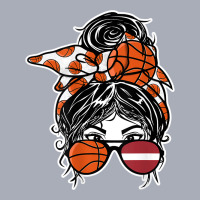 Latvian Messy Bun Hair Girl Latvia Basketball Fans Jersey T Shirt Tank Dress | Artistshot