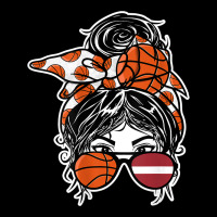 Latvian Messy Bun Hair Girl Latvia Basketball Fans Jersey T Shirt Cropped Sweater | Artistshot