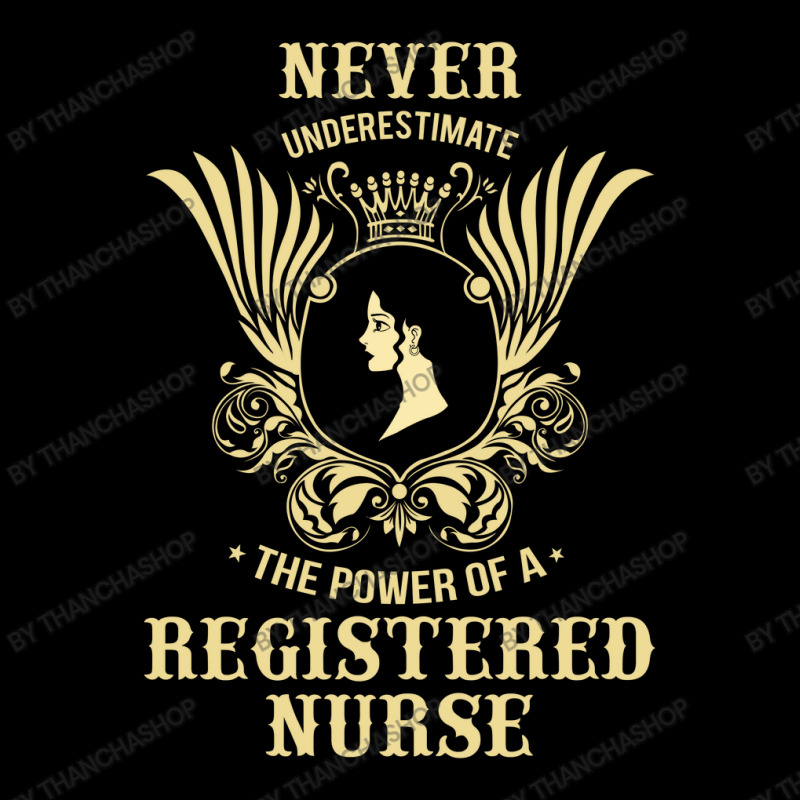 Never Underestimate The Power Of A Registered Nurse Cropped Hoodie | Artistshot