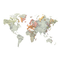 Baesic Vintage World Map Sticker | Artistshot