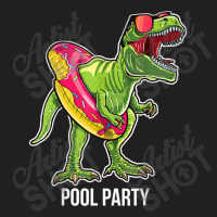 Pool Party T Rex Dinosaur Doughnut Float  T Rex Gift Mens Womens T-shirt | Artistshot