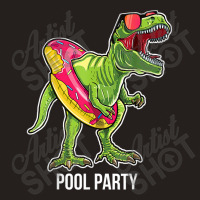 Pool Party T Rex Dinosaur Doughnut Float  T Rex Gift Mens Womens Tank Top | Artistshot