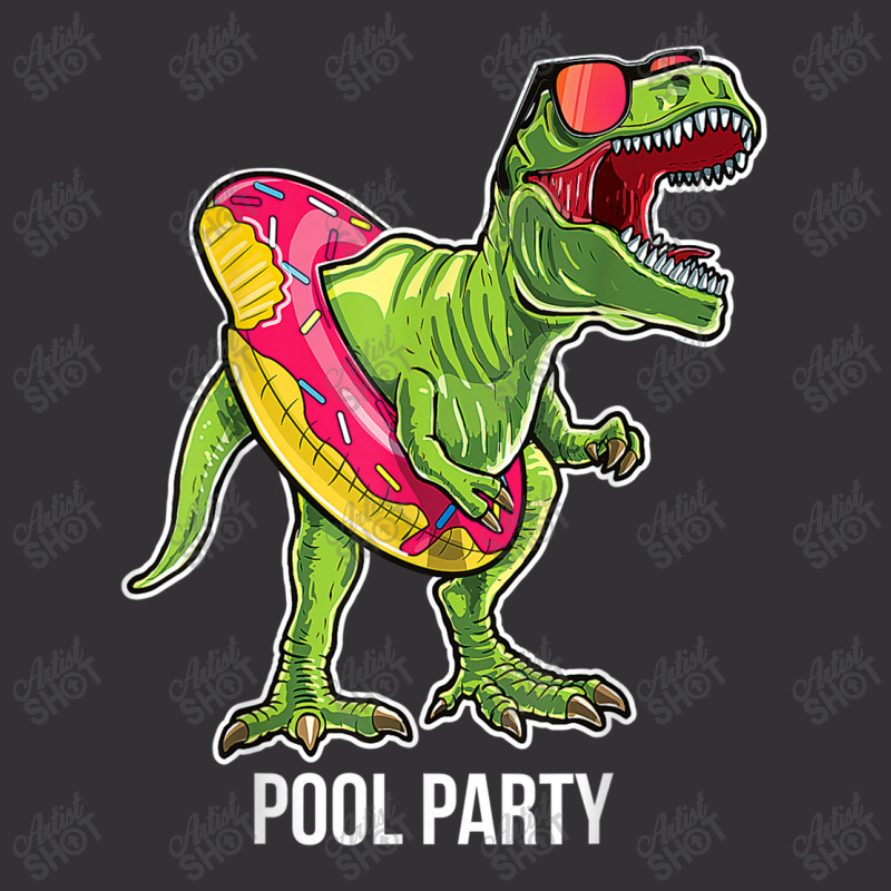 Pool Party T Rex Dinosaur Doughnut Float  T Rex Gift Mens Womens Vintage Hoodie And Short Set | Artistshot