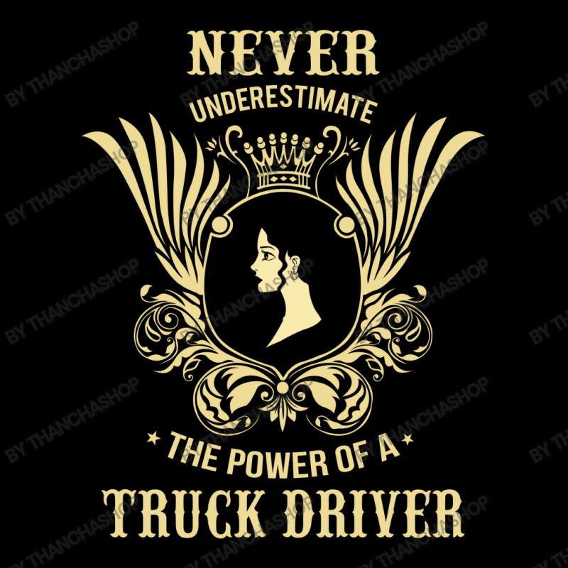 Never Underestimate The Power Of A Truck Driver Cropped Sweater by thanchashop | Artistshot