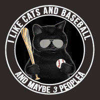 I Like The Cats And Baseball And Maybe 3 People Blackie Cat Racerback Tank | Artistshot