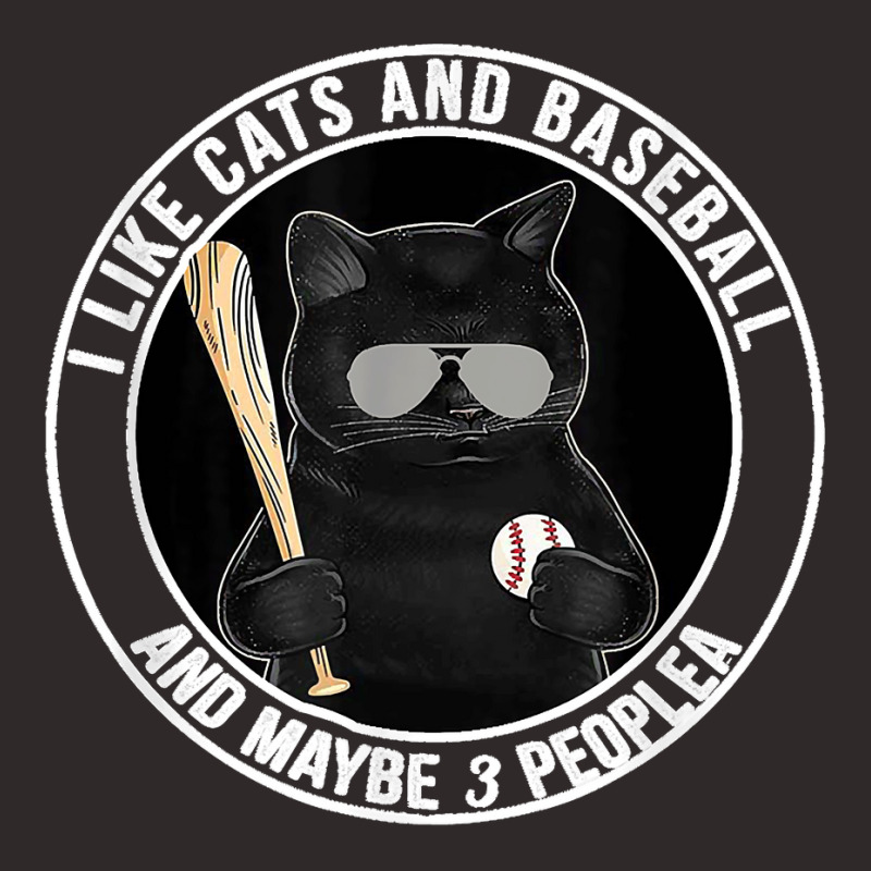 I Like The Cats And Baseball And Maybe 3 People Blackie Cat Racerback Tank by LeonelSalas | Artistshot