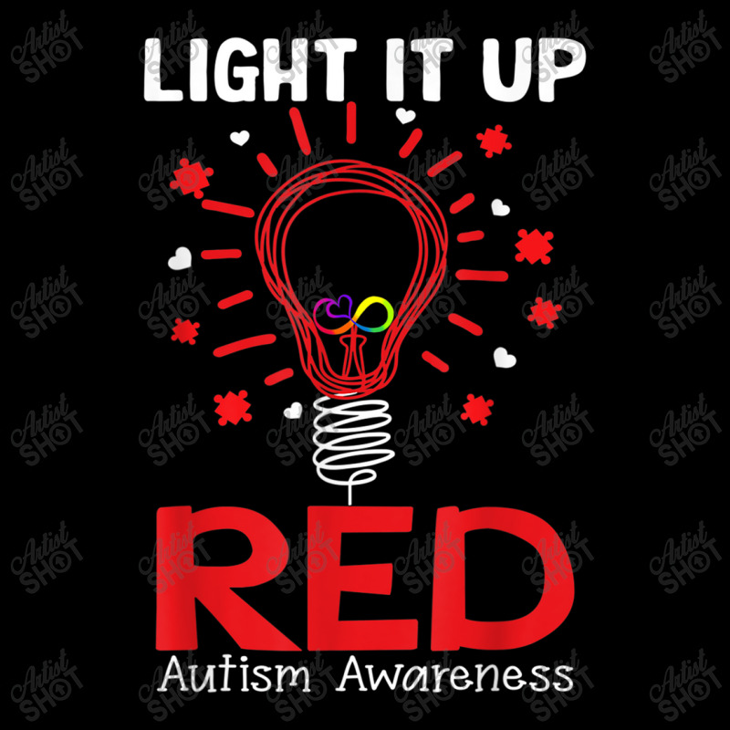 Light It Up Red Shirt, Autism Awareness T Shirt, Autism T Shirt Youth Jogger by RoyalStore | Artistshot