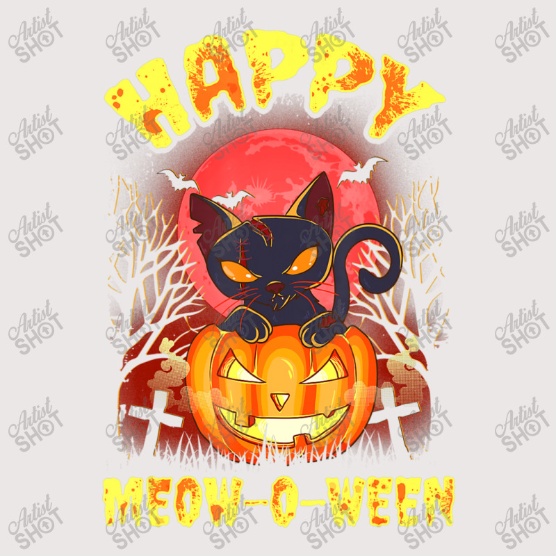 Halloween Cat Zombie Jack O Lantern Happy Meow O Ween Kitten Pocket T-shirt | Artistshot