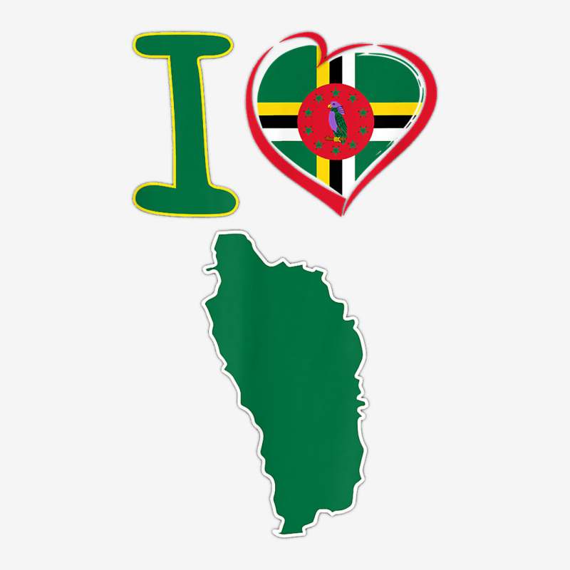 I Love Dominica. Flag In The Shape Of A Heart. Country Map T Shirt Adjustable Cap by sowleomballoucgp | Artistshot