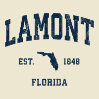 Lamont Florida Fl Vintage Athletic Navy Sports Design T Shirt Cropped Hoodie | Artistshot