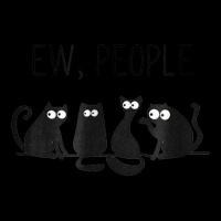 Black Cat Ew People Meow T-shirt V-neck Tee | Artistshot